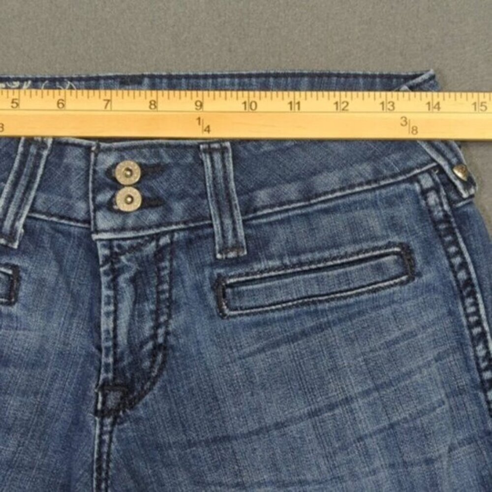 Ariat Jeans Women's 26R Blue Trouser Mid Rise Stretch Outseam Ella Wide Leg - Picture 6 of 13